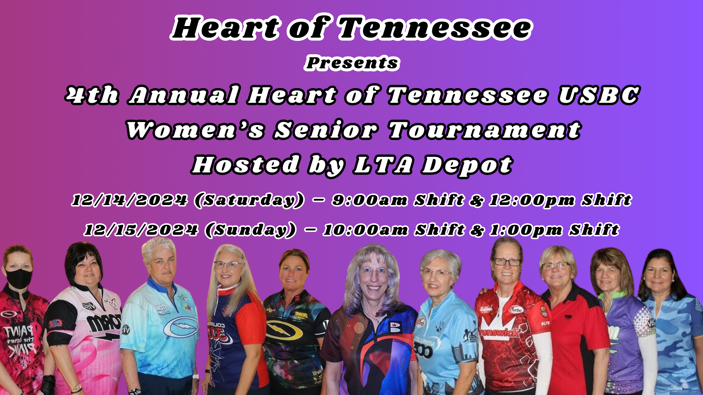 4th Annual Heart of Tennessee USBC Women’s Senior Tournament Hosted by LTA Depot